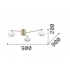 HERMES ZŁOTA LAMPA SUFITOWA   288260 Ideal-Lux